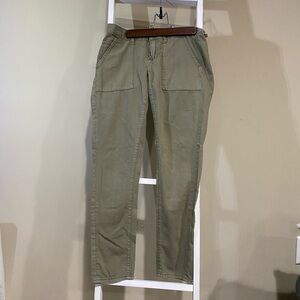 Lucky brand sienna slim boyfriend olive green womens pants size 00/24